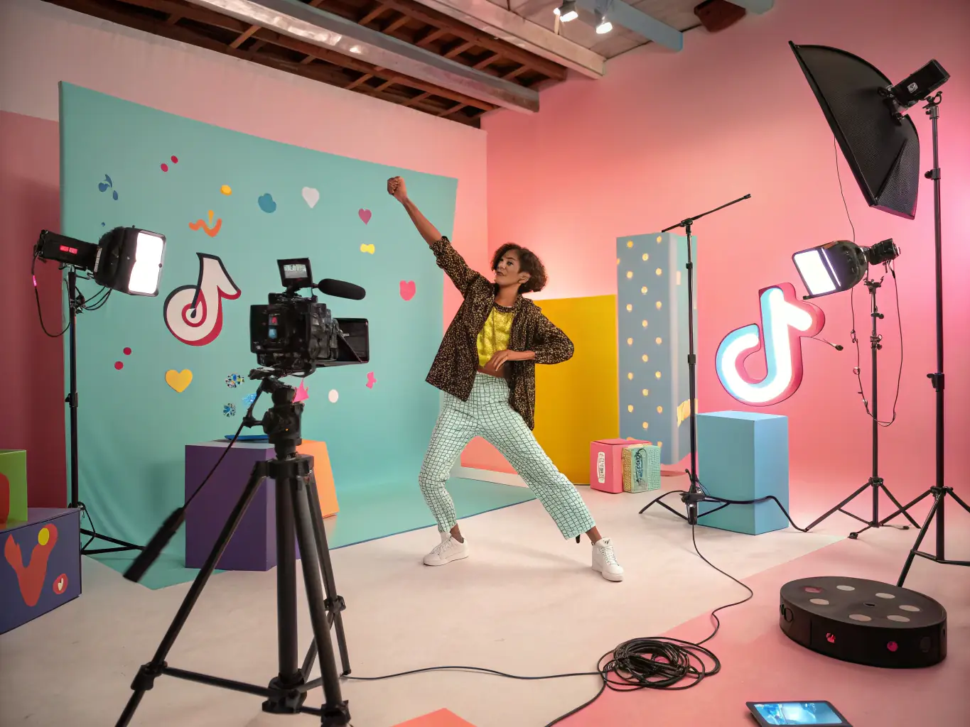 A visually compelling image showcasing a successful TikTok campaign for a Chinese brand targeting international audiences, featuring engaging video content and high user interaction.